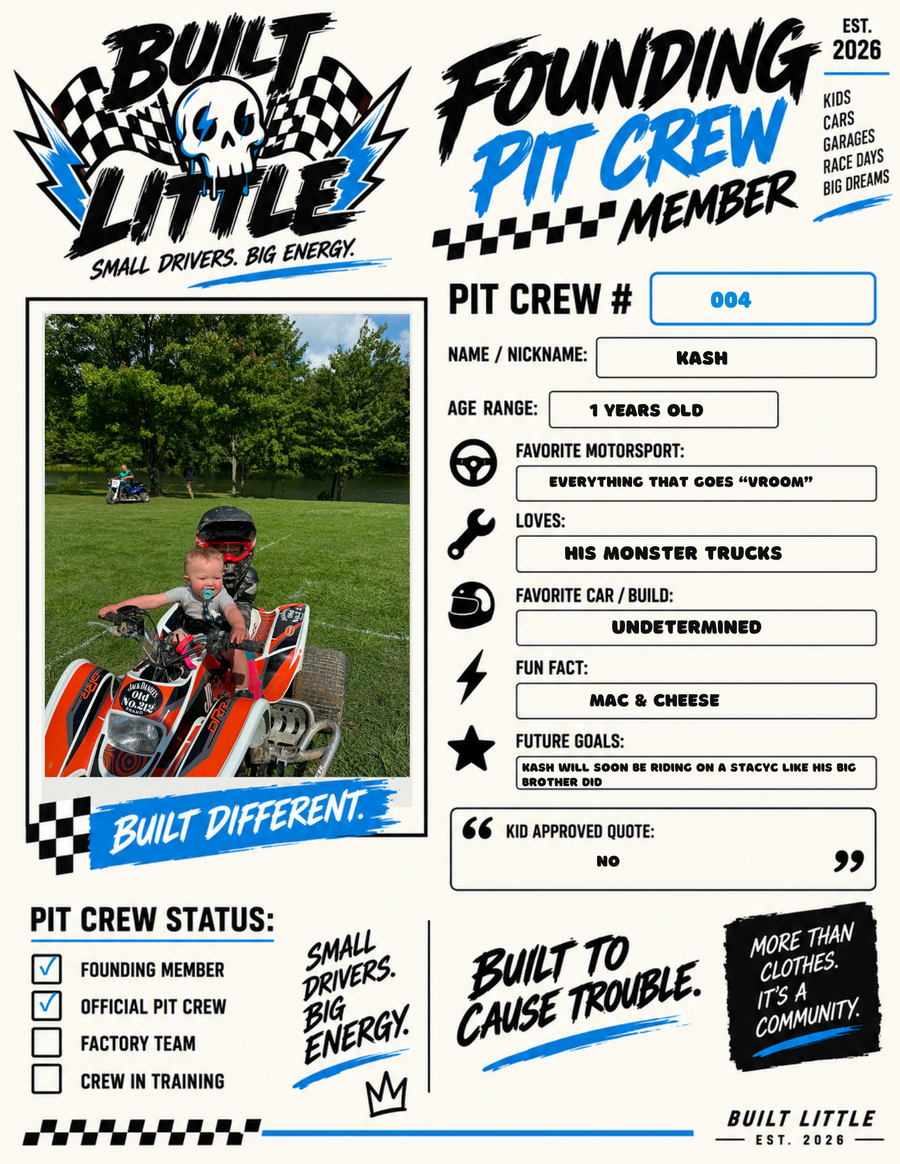 Pit Crew Pass # 004 | Kash