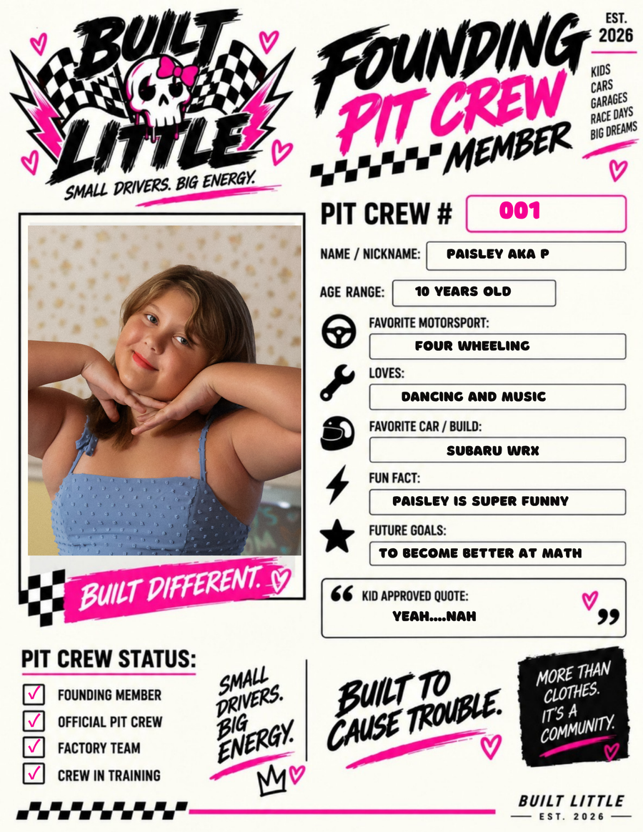 Pit Crew # 001 | Paisley